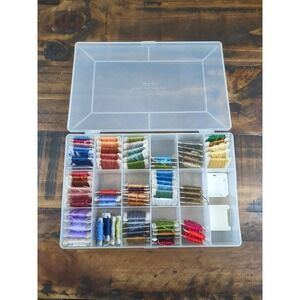 Embroidery Floss Cross Stitch Thread Color Cards With Storage Case 78 Colors